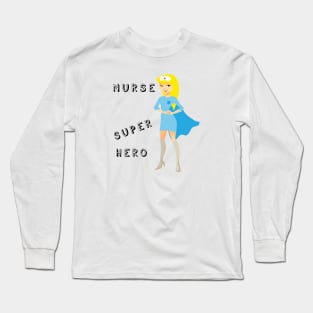 Nurse super hero - cartoon Long Sleeve T-Shirt